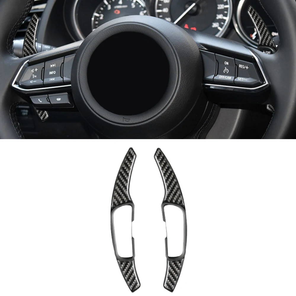 

Car Accessories for Mazda 3 Axela ATENZA CX-5 CX-4 Carbon Fiber 2pcs Car Steering Wheel Shift Paddle Shifter Extended