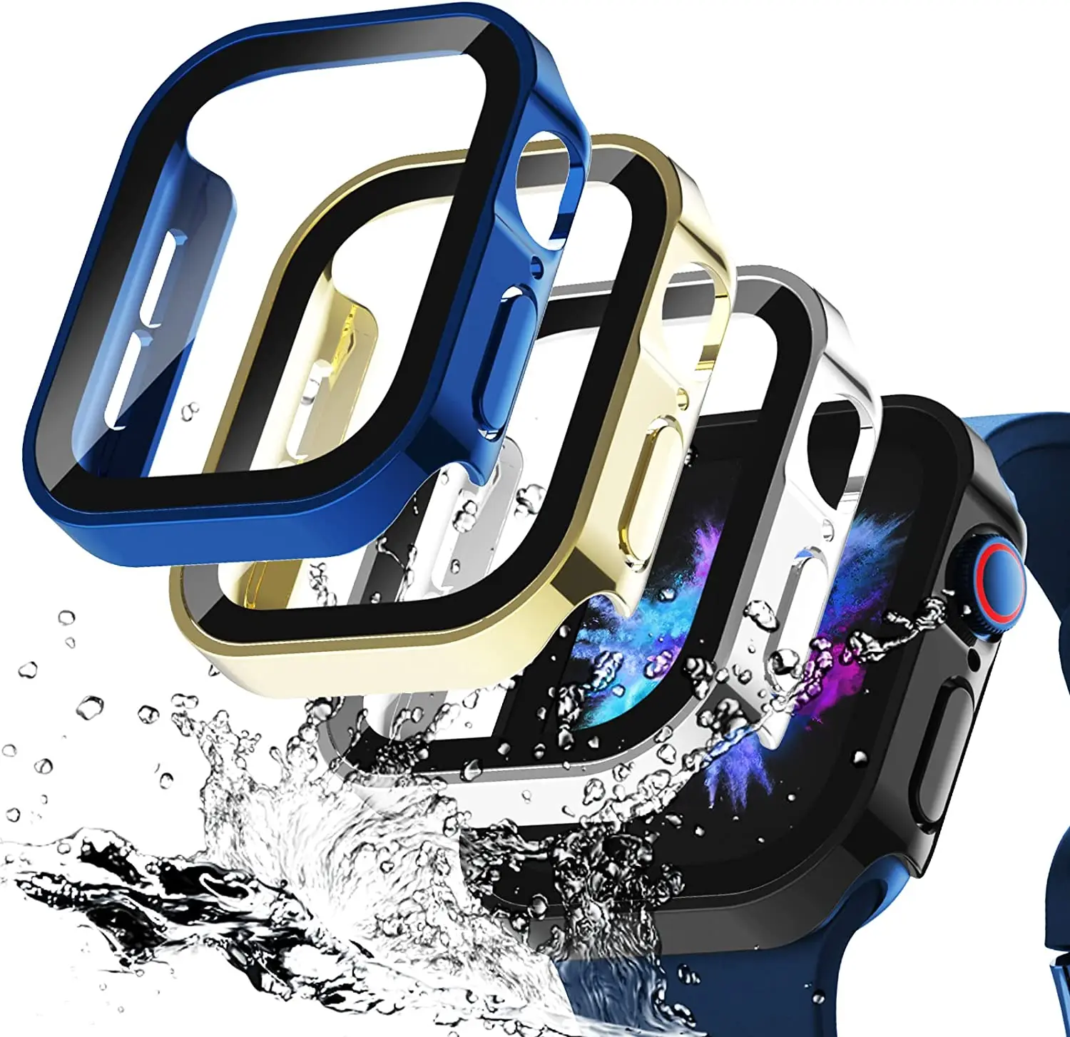 

Watch Case for Apple Watch Case 8 Ultra 7 49mm 45mm 41mm Screen Protector Iwatch Serie 6 SE 5 4 44mm 40mm Tempered Glass