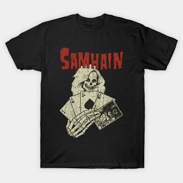 

2021 Men/Women's Summer Black Street Fashion Hip Hop Death Dealer 1984 Samhain T-shirt Cotton Tees Short Sleeve Tops