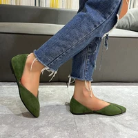 autumn womens fashion flat female shoes plus szie 41 42 43 solid slip on office comfortable causal office ladies shoe 2022 new