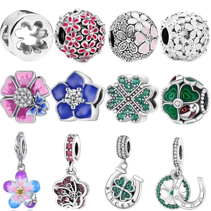 

Plant Series Collection 925 Sterling Silver Golden Sunflower Charms Bead Fit Pandora Bracelet
