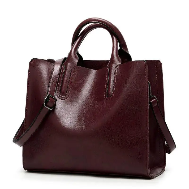 

Vintage Top-Handle Bag Artificial Leather Handbags Shoulder Bag Casual Women's Messenger Tote Female