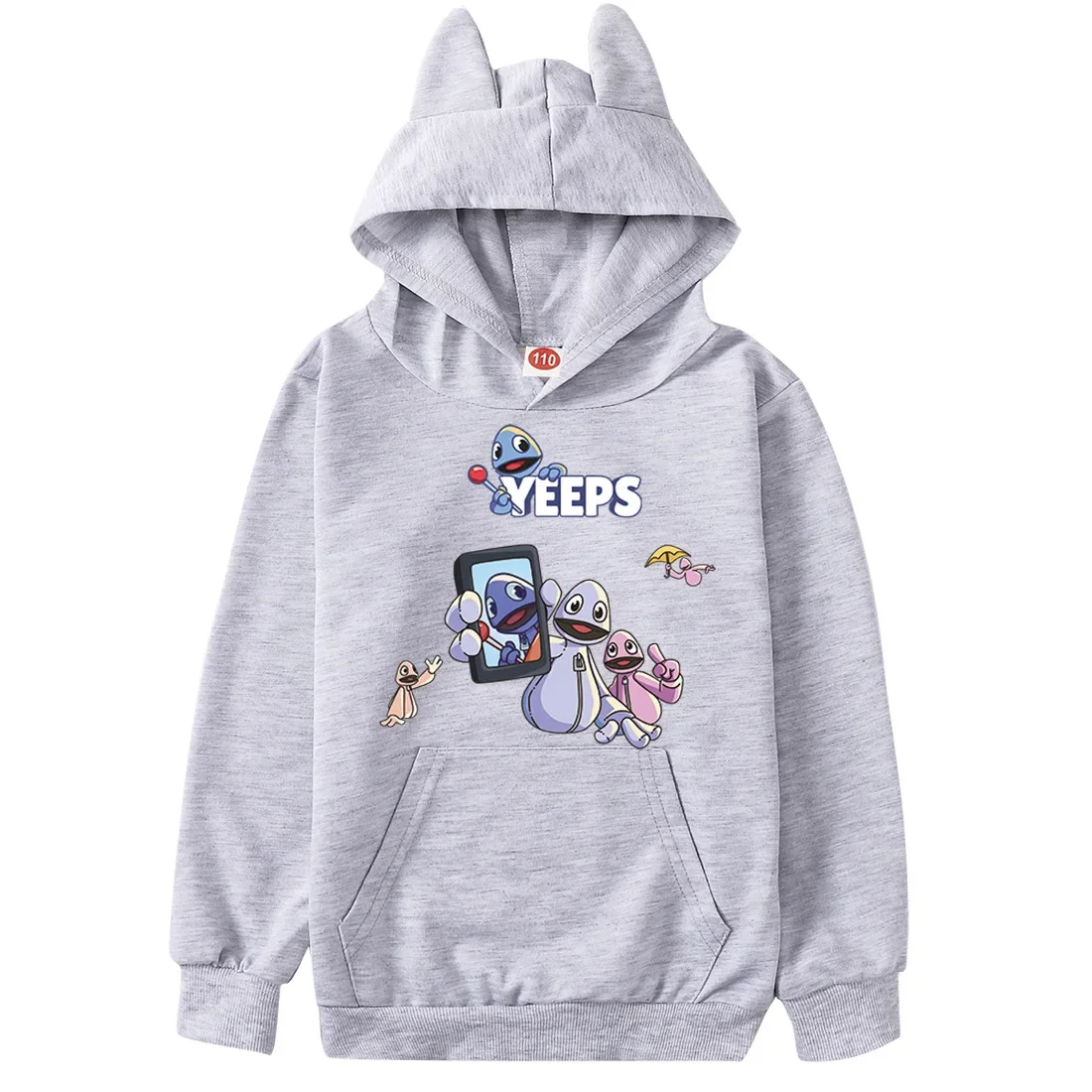 Фото Новые популярные игры Yeeps Hide and Seek Толстовка с кошачьими ушками Детские кавайные пальто с длинными рукавами Верхняя одежда с капюшоном для мальчиков Толстовки для маленьких девочек №5