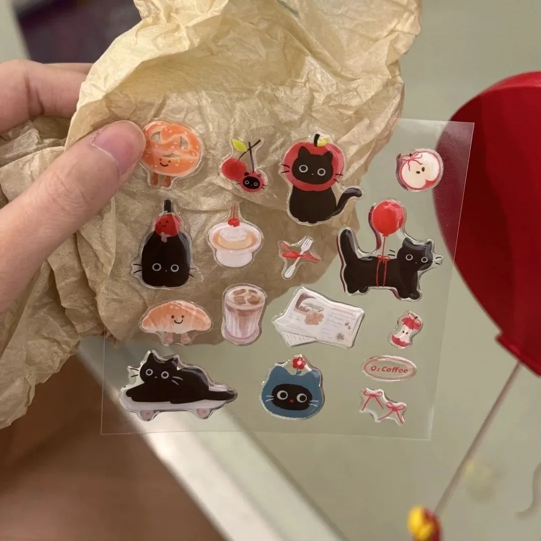

3D мультяшные наклейки с кристаллами Kawaii Deco