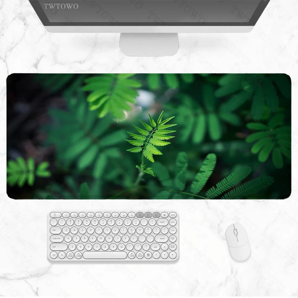 

Защитный коврик для мыши Green Leaf с защитой глаз, игровой коврик для мыши XL HD под заказ XXL, игровой коврик, коврик для компьютерного стола, Насто...