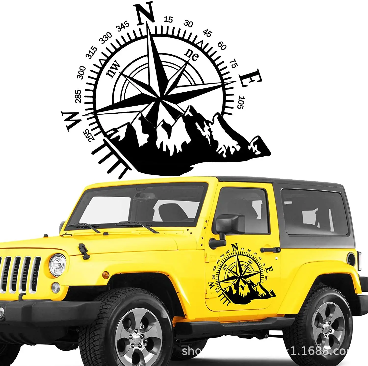 40x32 см горный большой виниловый капот автомобиля боковые наклейки фургон наклейка кемпер караван автомобили внешние аксессуары наклейки из ПВХ