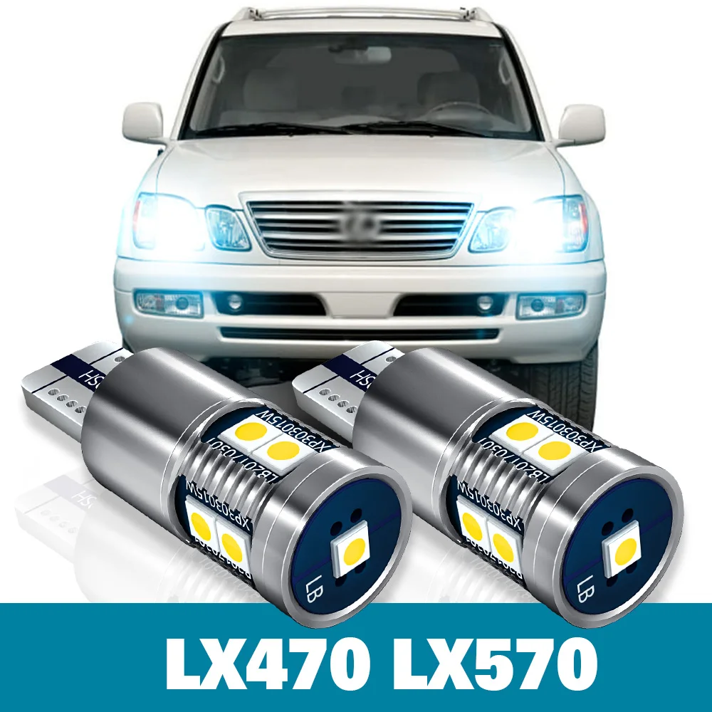 Luz LED de estacionamiento para coche, accesorio para Lexus LX470 LX570, 1998-2015 2006 2007 2008 2009 2010 2011 2012 2013 2014, lámpara de liquidación, 2 piezas