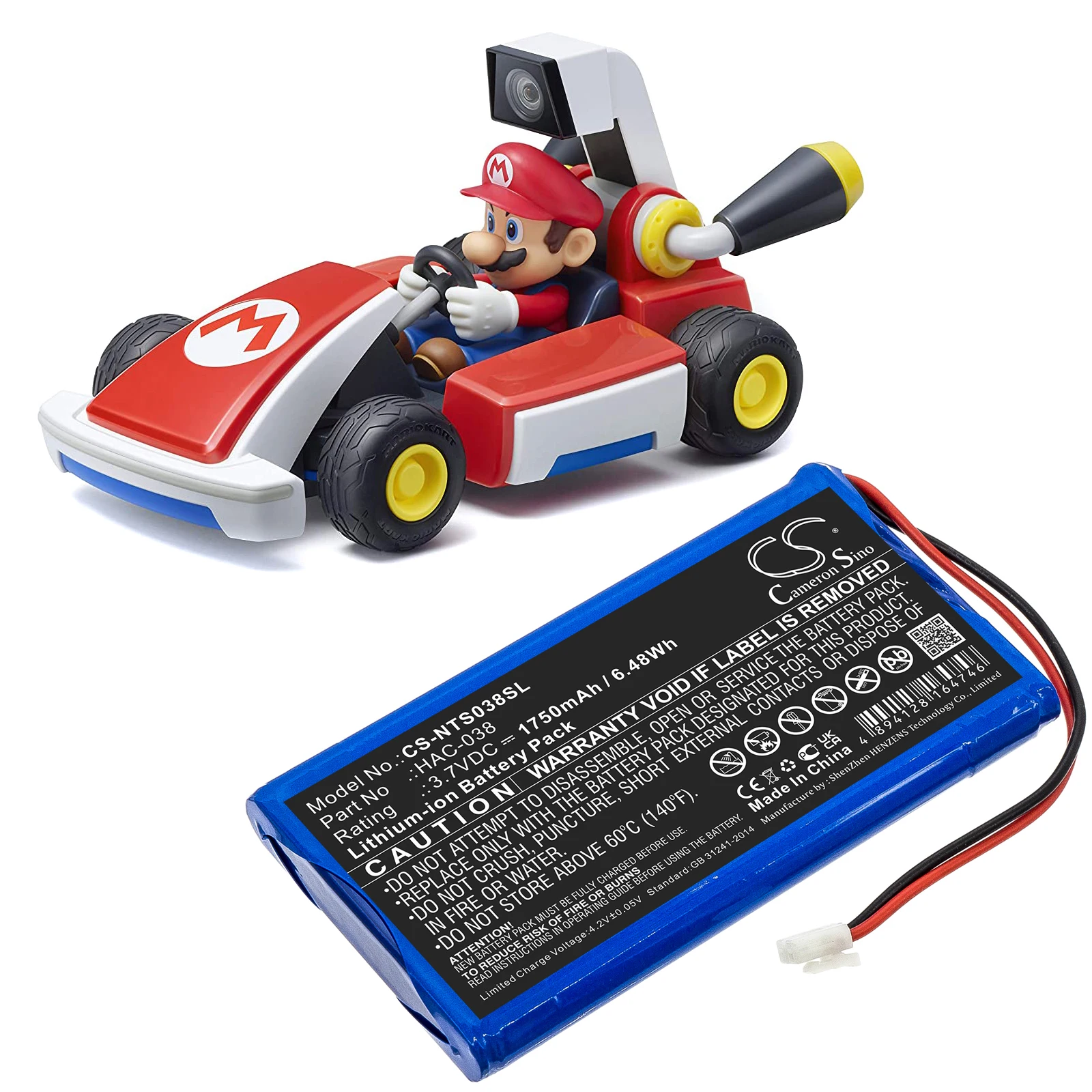 

Cameron Sino 1750mAh Battery For Nintendo Mario Kart Live Home Circuit HAC-038