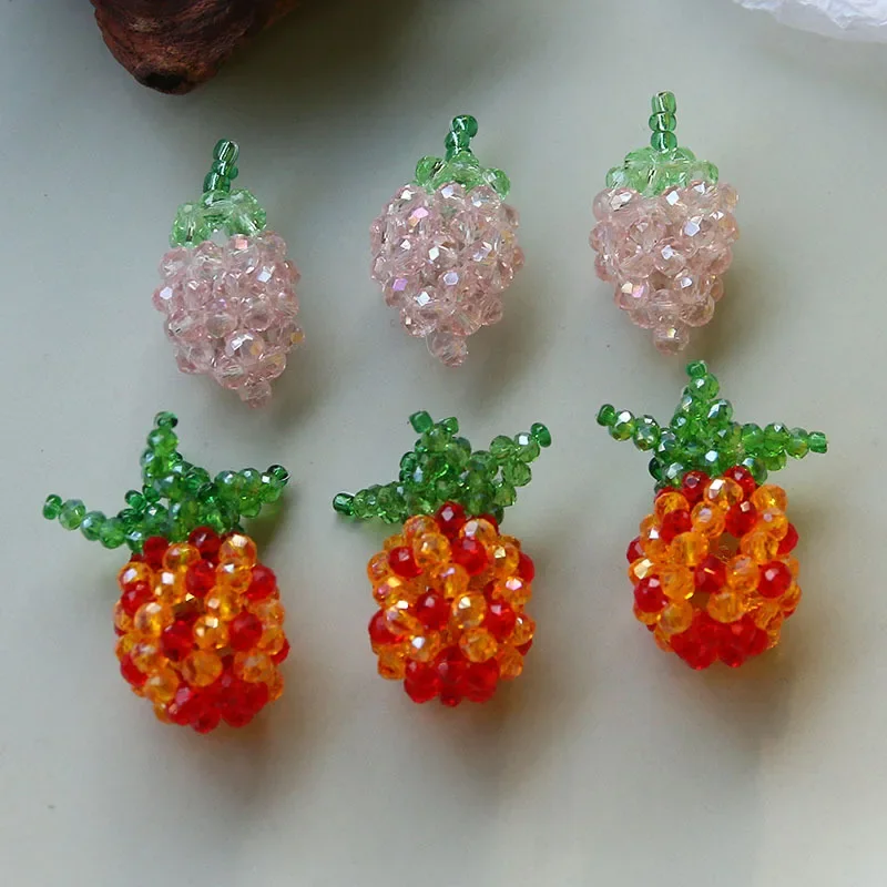 1 шт. забавные новые стеклянные хрустальные тканые трехмерные фрукты аксессуары