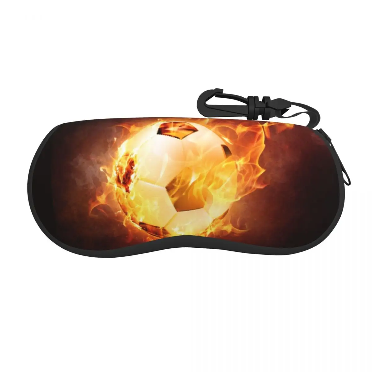 

Мультяшные очки с рисунком футбольного огненного мяча, мужские и женские мягкие солнцезащитные очки с защитным чехлом