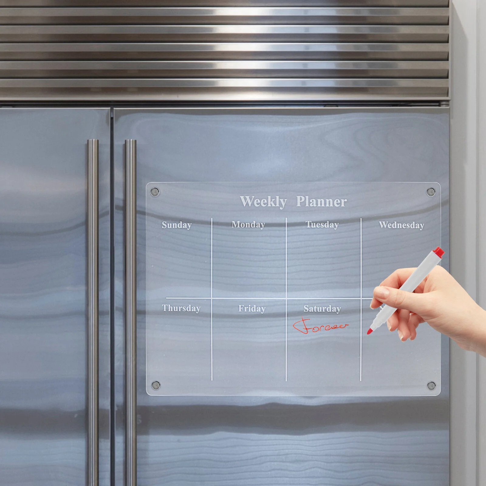 

White Board Calendar Plank Magnetic Board Walls Planner Daily Planning Dry Erase Schedule Clear Fridge