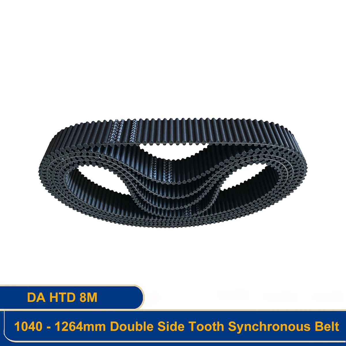

1pcs DA HTD 8M 1040 1056 1072 1104 1120 1184 1216 1232 1240 1248 1264mm Double Side Tooth Width 15-40mm Synchronous Timing Belt
