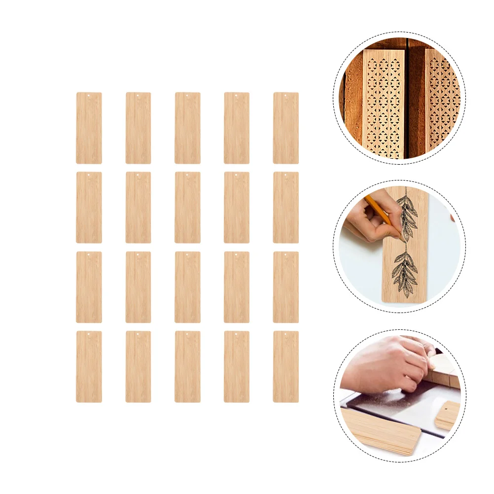 20 шт. подвесные бирки сделай сам кулон бамбуковая деревянная закладка подарочные