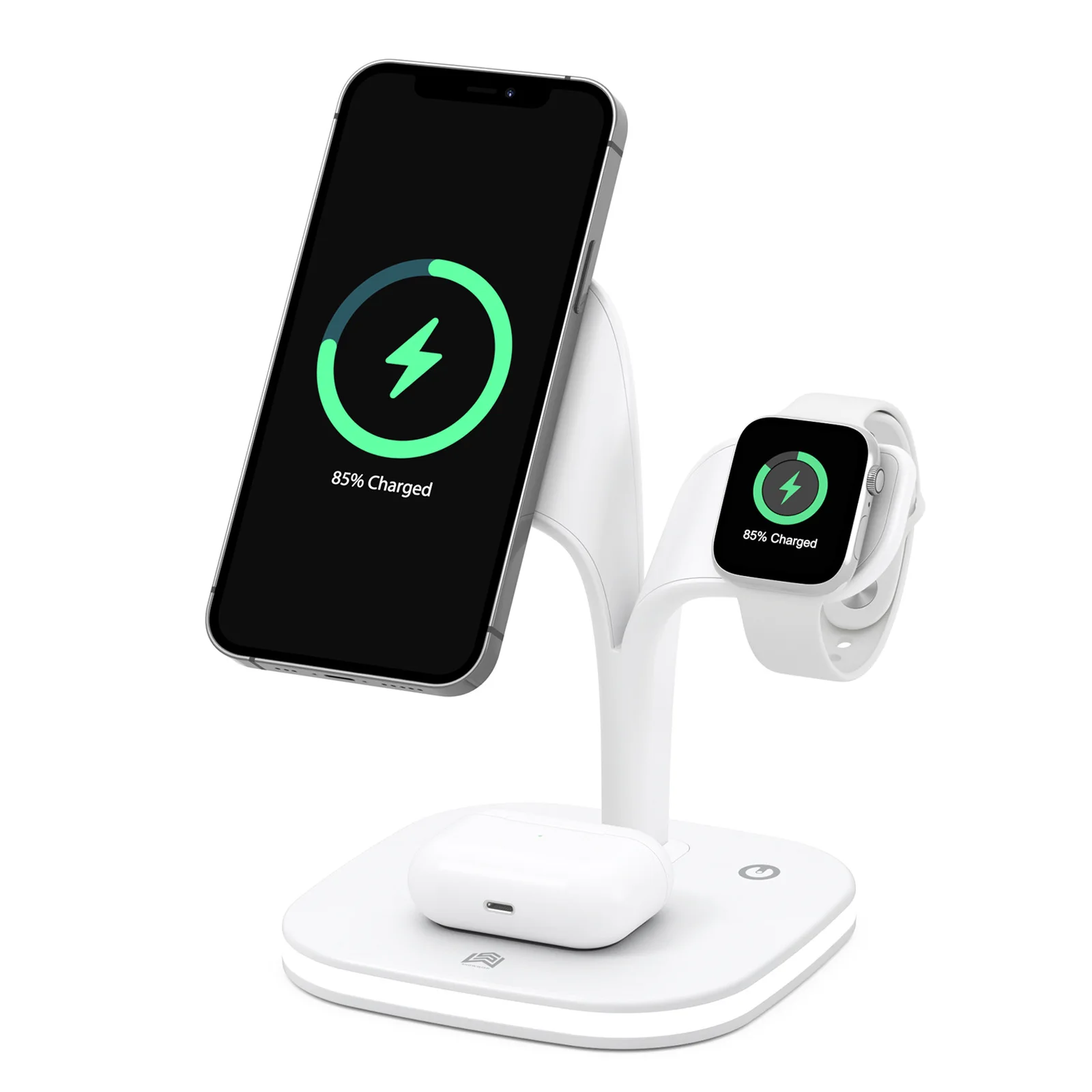 

Qi Wireless Charger For iphone 13pro 12 11 Fast Charging Station 15w For apple watch 7 6 5 AirPods 3 magsafe charger Stand