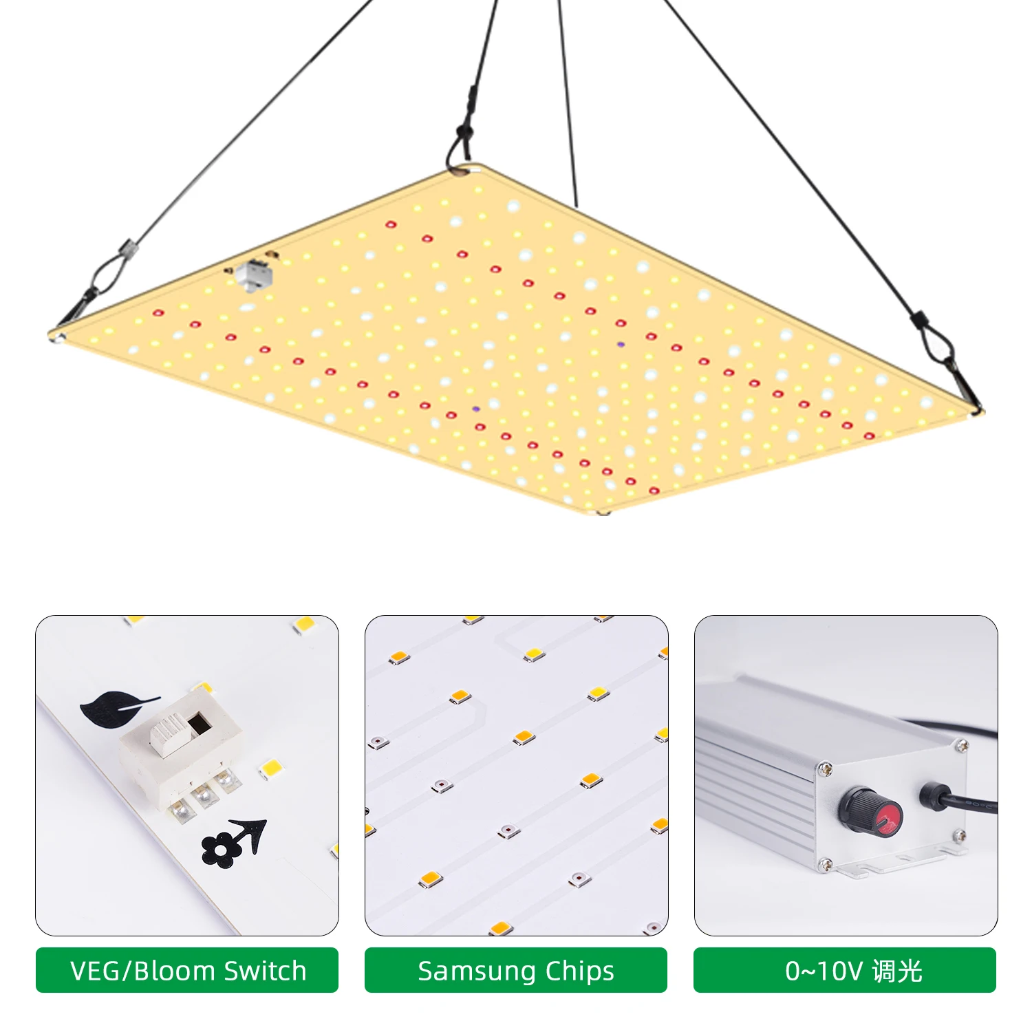 With Samsung Lm281b Bulbs Full Spectrum Grow Lights For Indoor Hydropnic Plants Greenhouse Veg Bloom Growing Lamp