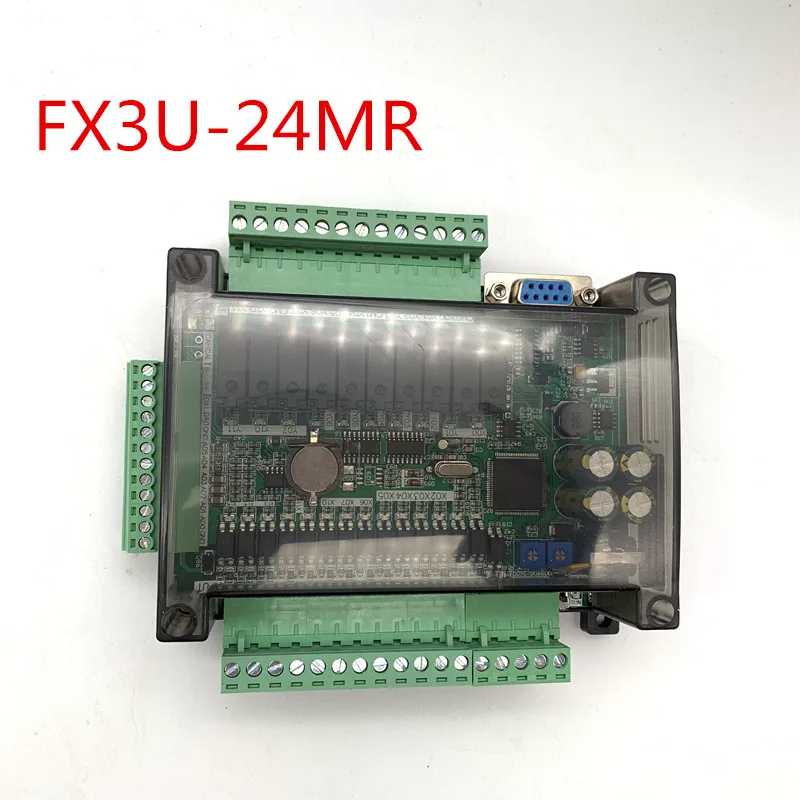 

.. FX3U-24MR/24MT 6AD 2DA high speed PLC industrial control board with 485 communication and RTC