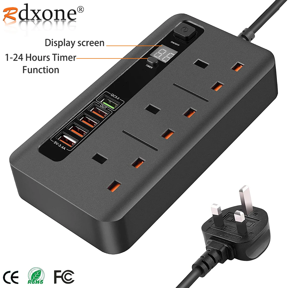 

Удлинитель с USB, 2 м, 24 часа, с выключателем