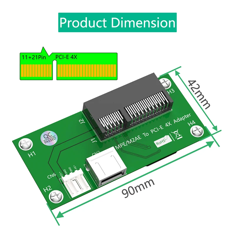 Мини PCI-E к PCI Express X4 слот + USB 2 0 подставка с магнитным кабелем 4 контакта