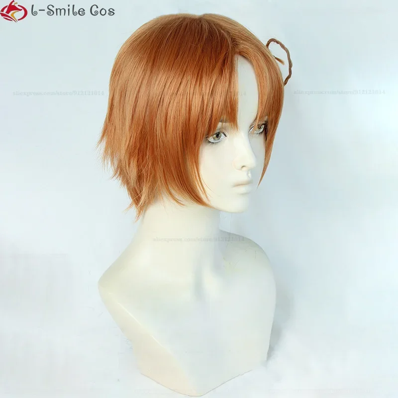 Аниме APH Axis Powers Hetalia Feliciano Vargas Косплей Парик Короткие Оранжево-Коричневые