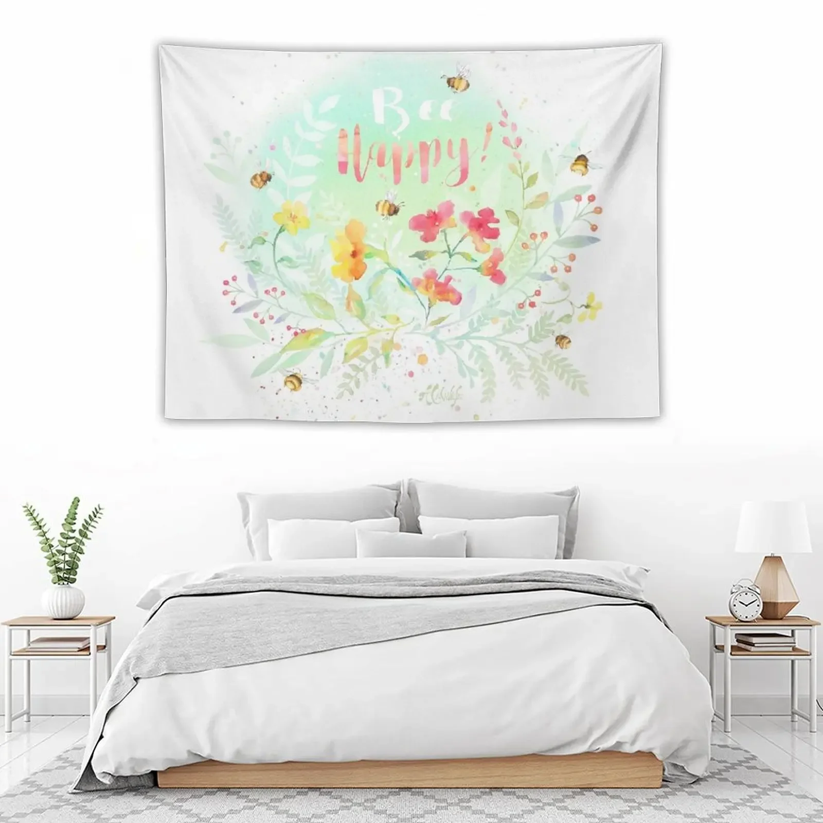 Пчела счастлива! Весенний гобелен украшение для дома стен комнатный декор