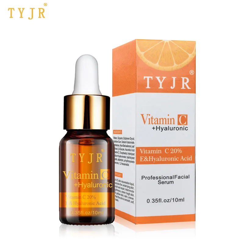 

TYJR Pure Vitamin C Serum Liquid Freckle Removal Acne Scar Hyaluronic Acid Anti-wrinkle Vc Face Oil Fade Dark Spot Essence