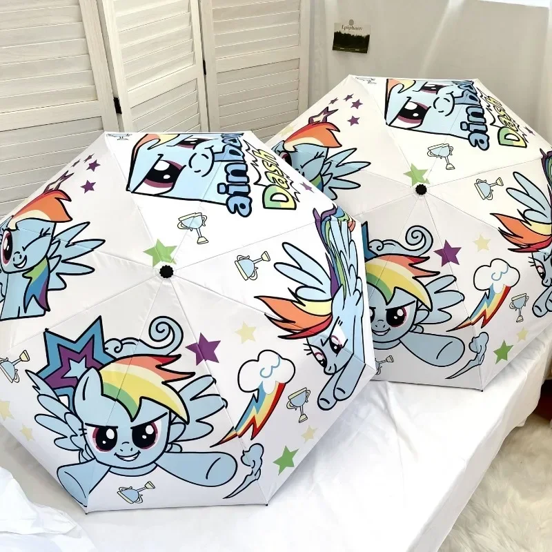Милый Зонт My Little Pony с радужным мультяшным принтом от дождя и блеска уличный