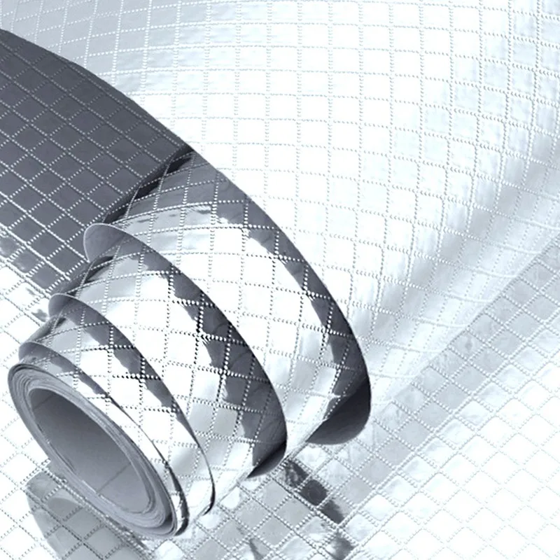 

40*100cm Kitchen Oil-proof Waterproof Stickers Aluminum Foil Kitchen Stove Cabinet Self Adhesive Wall DIY Sticker Wallpaper