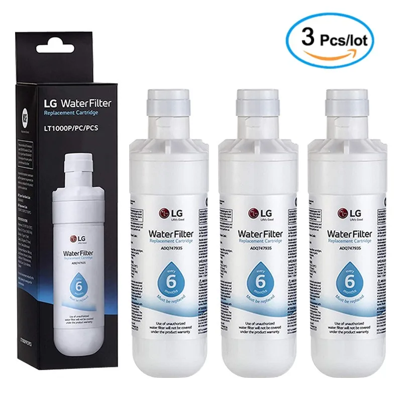 

3 Pack LG LT1000P Refrigerator Water Filter Compatible With LT1000P/PC/PCS, ADQ74793501,MDJ64844601,ADQ75795105,AGF80300704