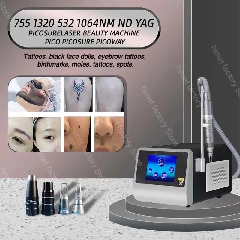 

Free Shipping Q Switch Nd Yag Tattoo Removal&Skin Rejuvenation Black Face Doll Machine/1320nm 1064nm 532nm 755nm Laser