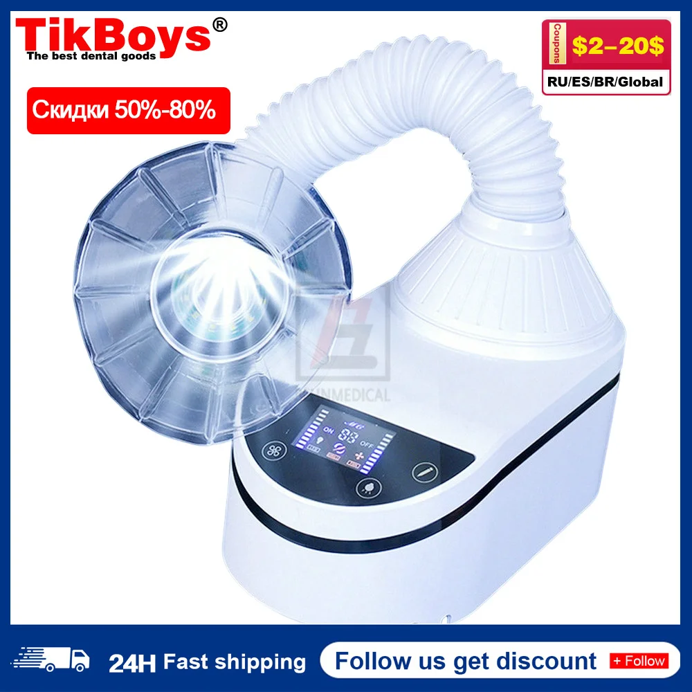 Dental Dust Collector 60W Dust-proof Case Silent quiet Grinding Polishing Box Lapping Protector sandblasting Dentisry Tool