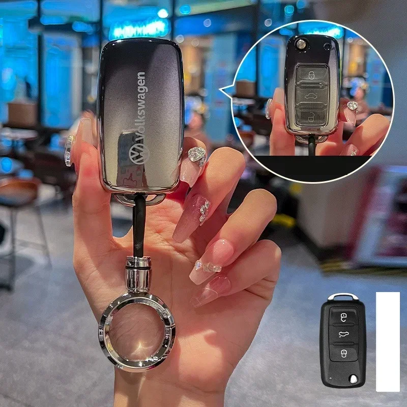 Чехол для автомобильного ключа из ТПУ чехол VW Volkswagen Polo Tiguan Passat B5 B6 B7 Golf 4 5 6 MK6 Jetta