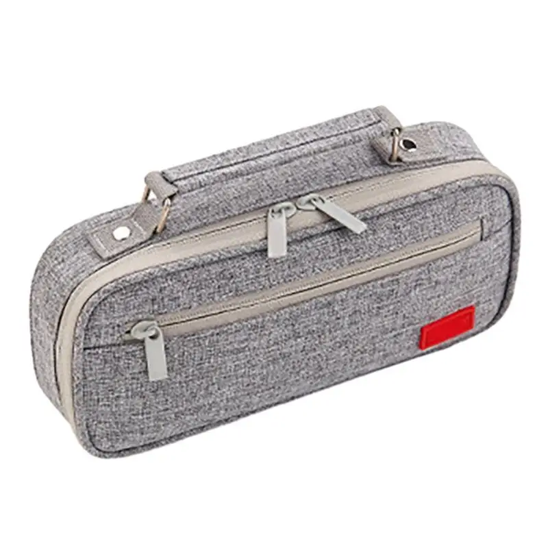 

Ручка для девочек, двухслойная Холщовая Сумка для канцелярских принадлежностей, многофункциональный органайзер для студентов, классных классов, необходимая вещь для средних классов