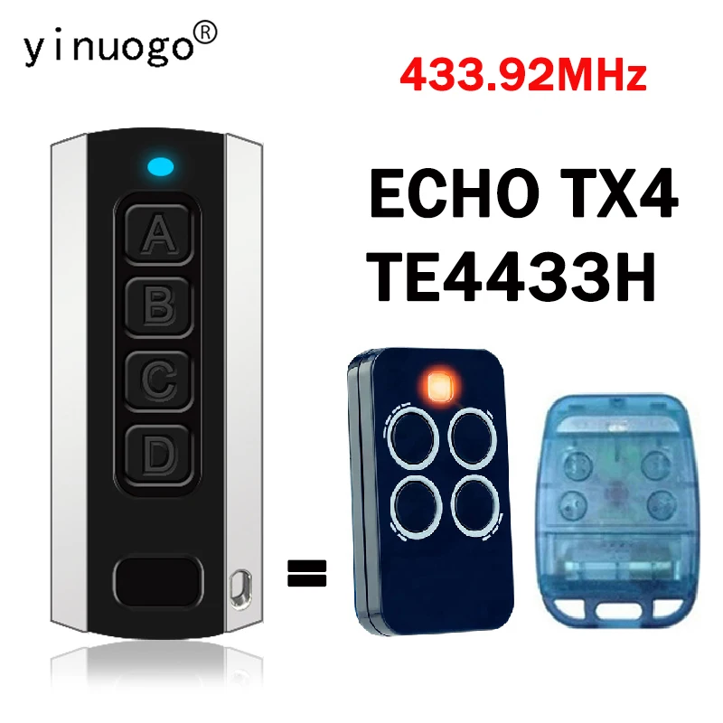 

For GENIUS ECHO TX4 TE4433H Remote Control for Electric Gate 433.92MHz Rolling Code Garage Door Opener