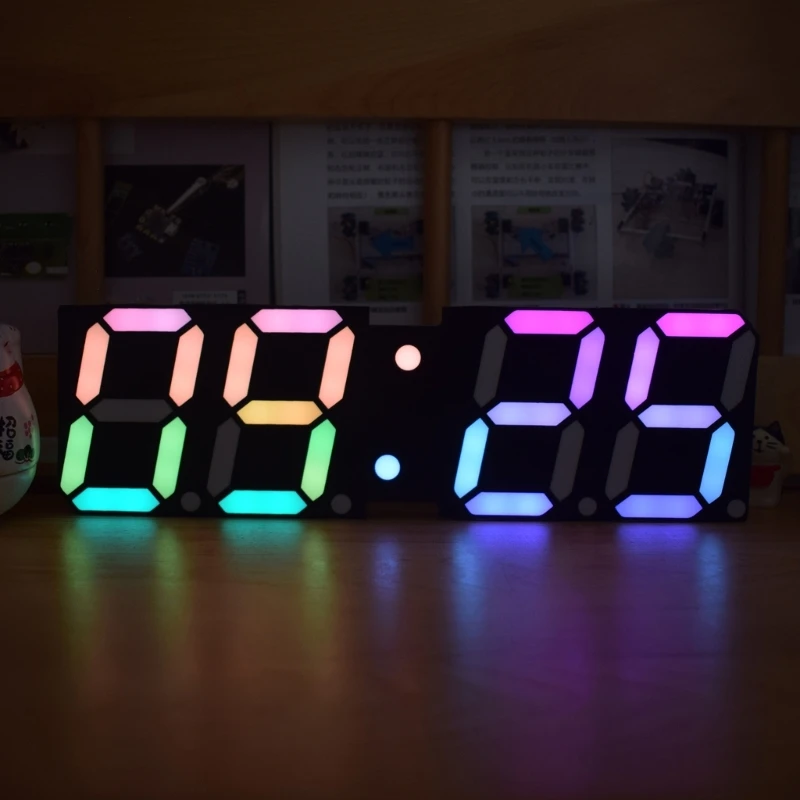 

LED Digital Wall Alarm Clock Nightlight Decor Clocks Multi-Levels Brightness M89B