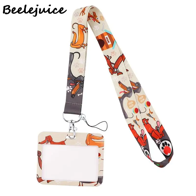 

Собака такса, шейный ремешок, модные ремешки в стиле аниме, удостоверение личности автобуса, имя, держатель для рабочей карты, аксессуары, украшения, подарки для детей