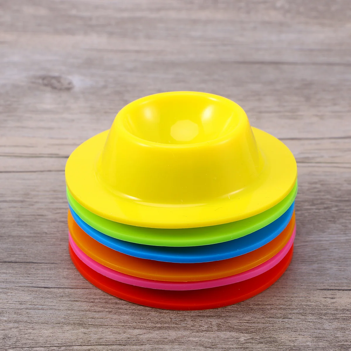 

6pcs Egg Cups Food Grade Silicone Dishwasher Safe Egg Stand Holder Kitchen Supplies (Red/Pink/Orange/Yellow/Blue/Green)