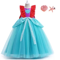 2022 new cute costumes for girls princess ariel dress the little ariel princess cosplay costume dress