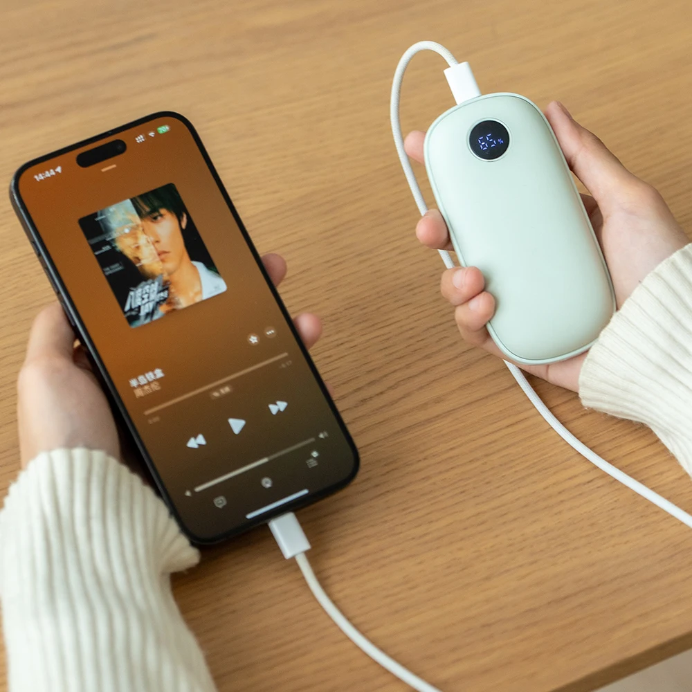 Перезаряжаемые Грелки Для Рук AI Грелка 2-в-1 Портативная Внешняя Батарея 4000 мАч