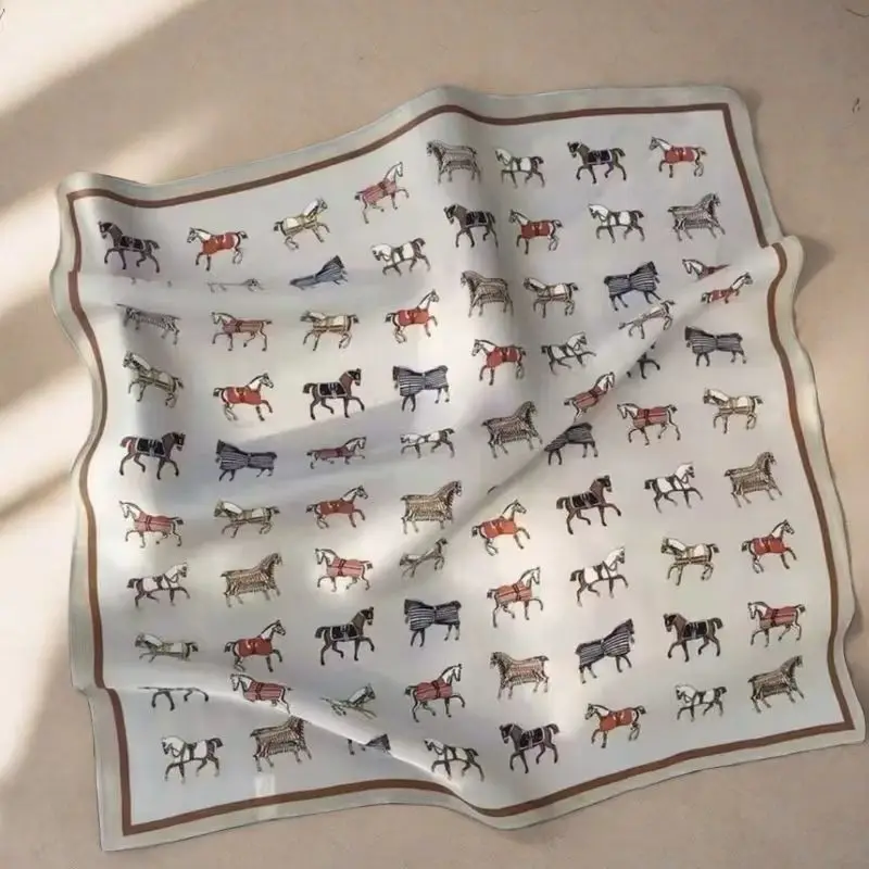 Роскошный брендовый женский шарф летние шелковые шарфы 70 см шали квадратный