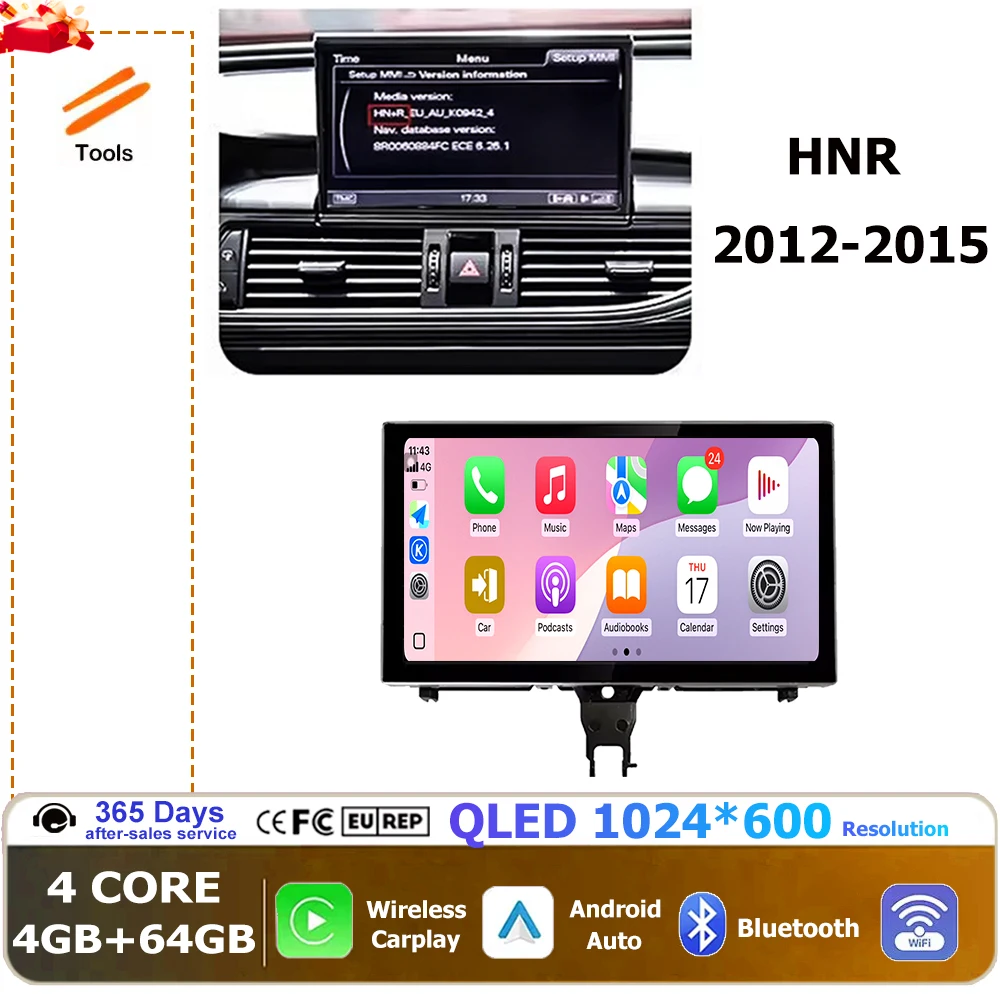 

Android 16 для Audi A6 C7 A7 2012-2018 сенсорный экран Carplay автомобильный мультимедийный плеер WIFI музыка стерео GPS Navi авто радио DSP