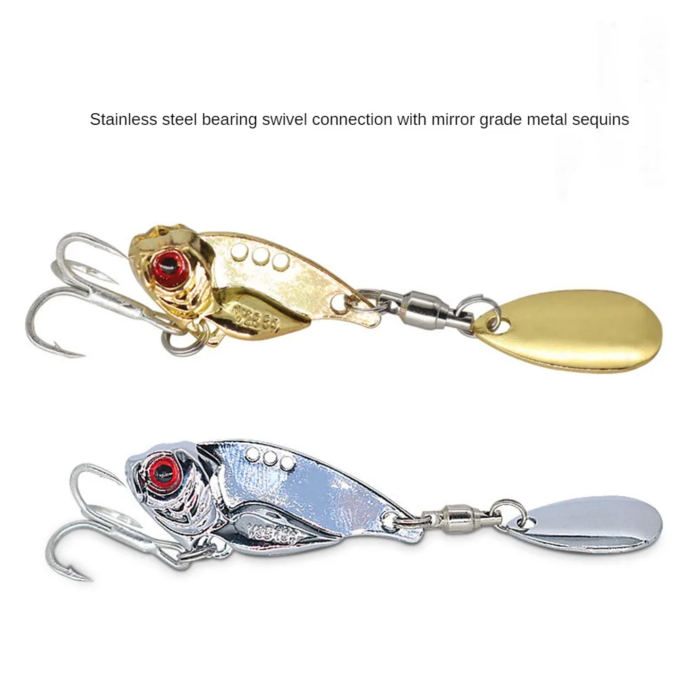 

Rotating Sequins Zinc Alloy Reflective Wobble Freshwater Universal Far Throw Horse Mouth Cocked Bass Bait Fishing Lures Vib Lure