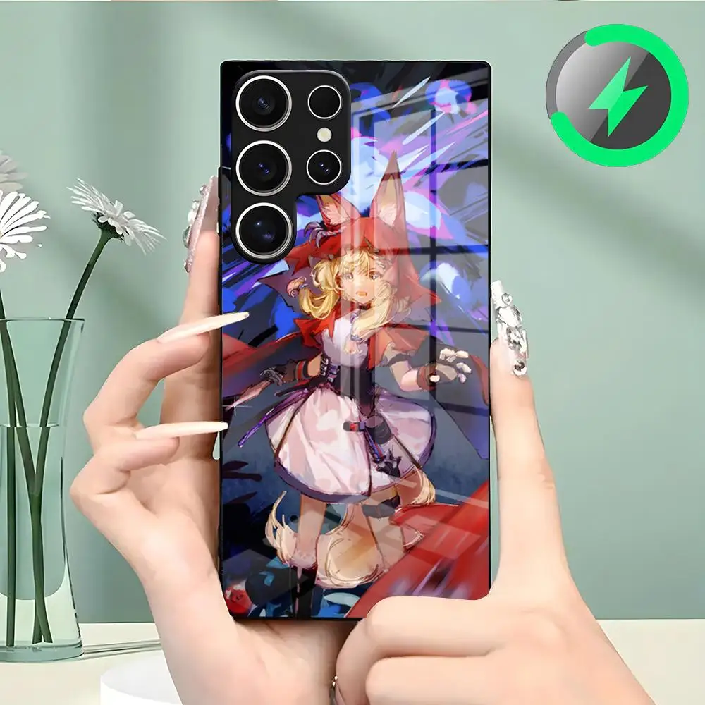 Фото Чехол для телефона Arknights Endfield Rossi для Samsung S26 S25 S24 S23 S22 S21 S20 Edge Ultra Plus FE, стеклянный чехол Magsafe №1