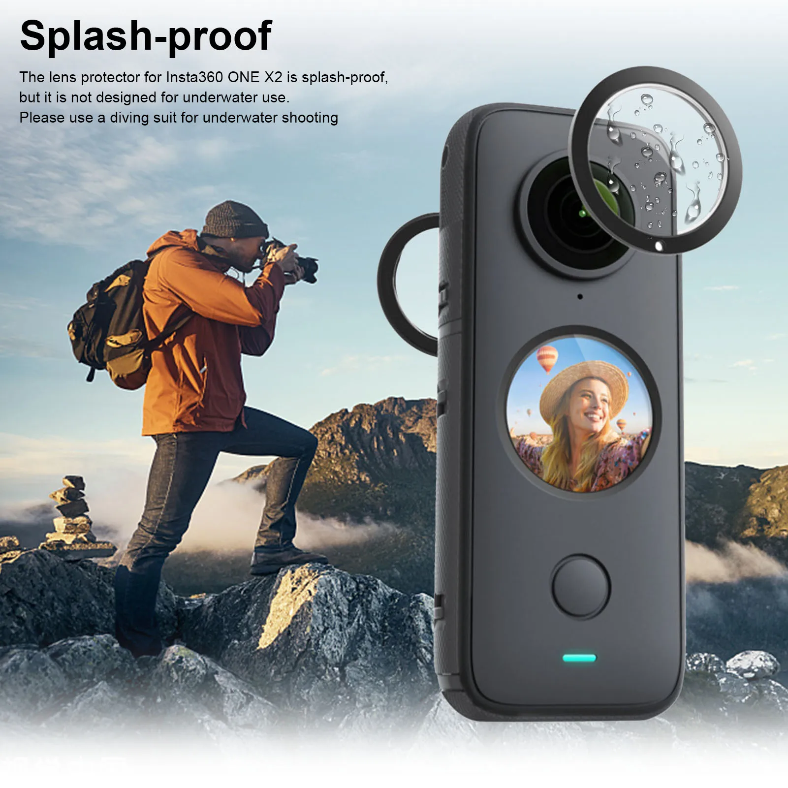

Защитная крышка для объектива Insta 360 ONE X2, 2 шт., защитная крышка для корпуса объектива, аксессуары для экшн-камеры Insta 360 One X 2