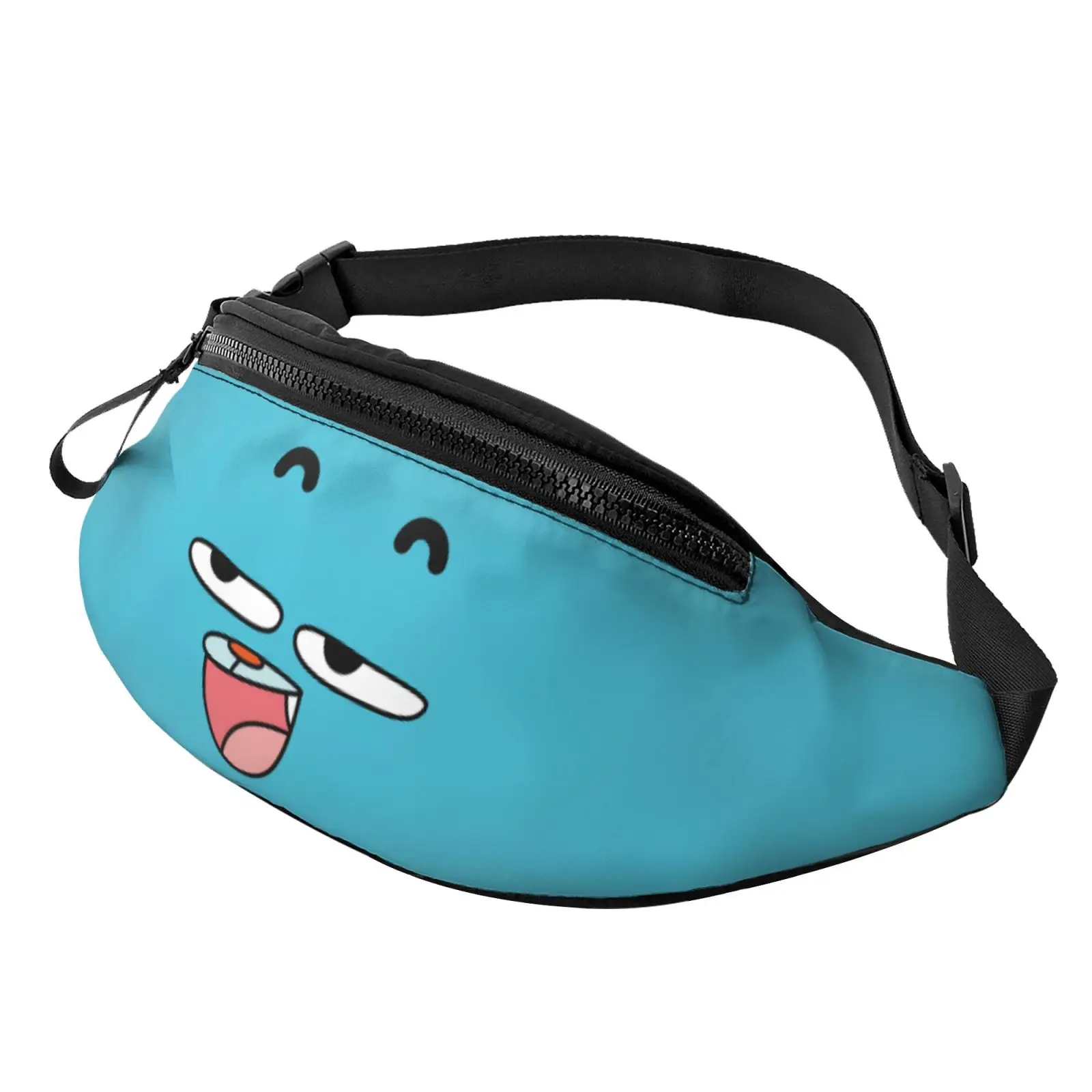 

Anime Funny Face Blue Waist Bag Fanny Pack School Backpack for Boy Men Women Outdoor Hiking Travel Casual Unisex One Size