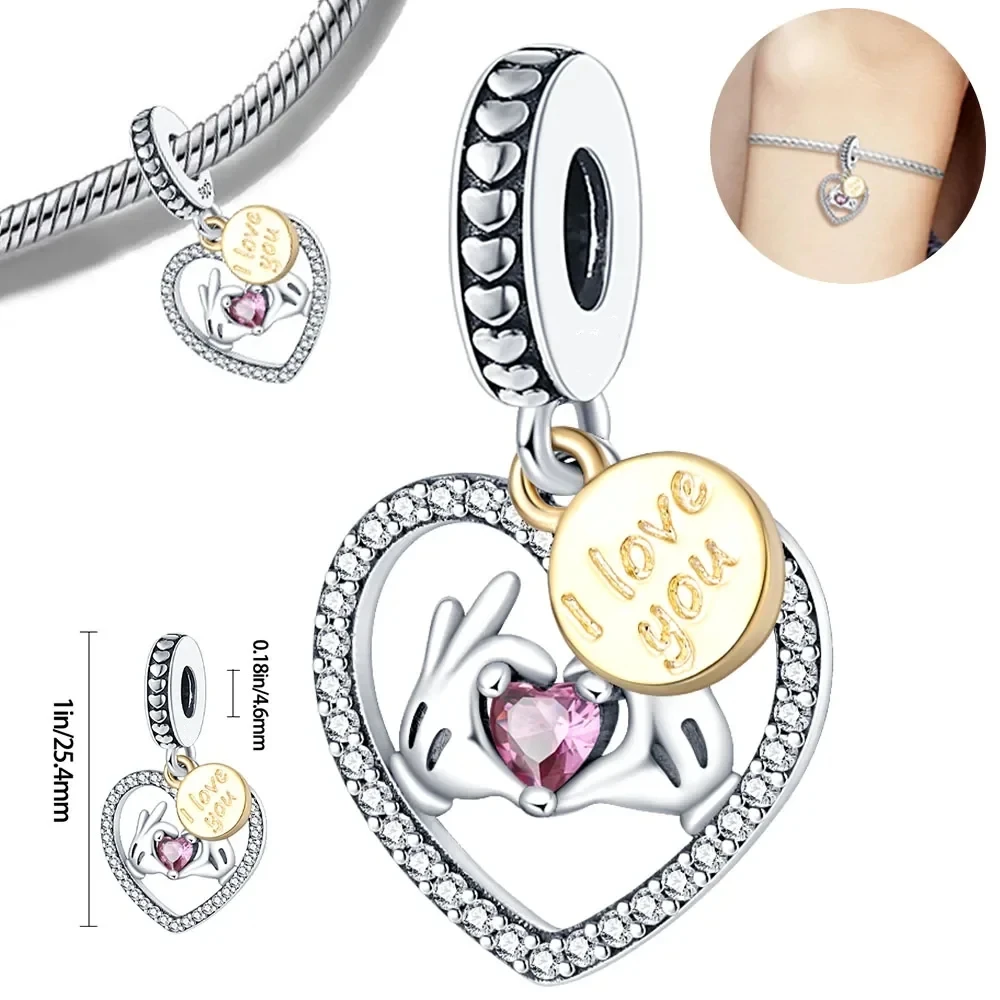 Лидер продаж 2024 подвеска из серии Disney Дональд Дак подходит для браслета Пандоры