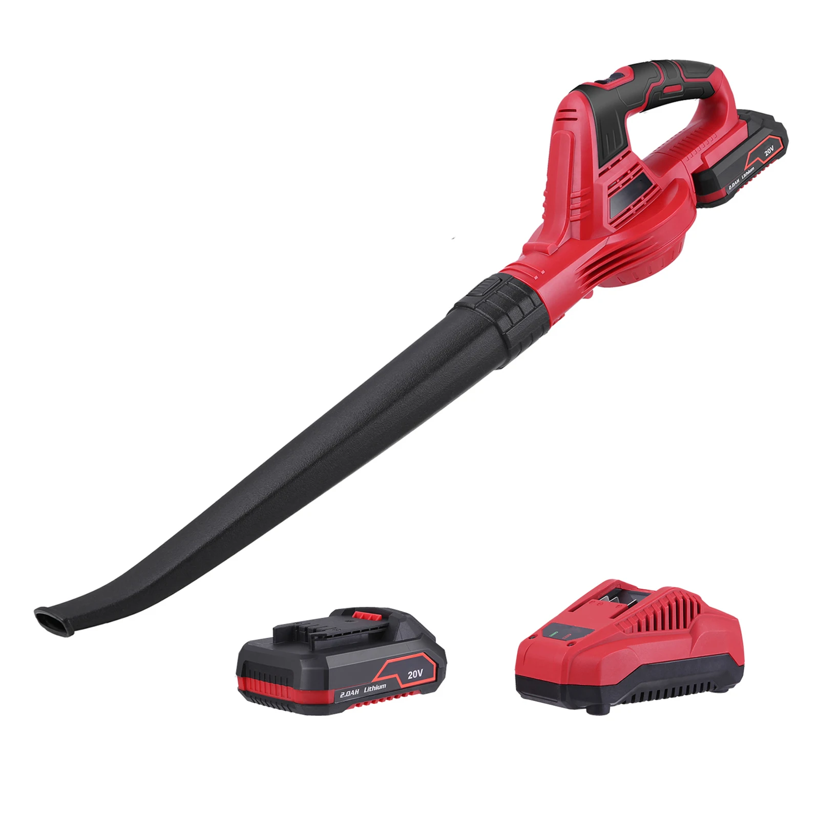 

Беспроводной Электрический Воздуходувка 2 в 1, вакуумная воздуходувка для выдувания и всасывания пыли в форме листьев для палубы/сада, батарея 20 в