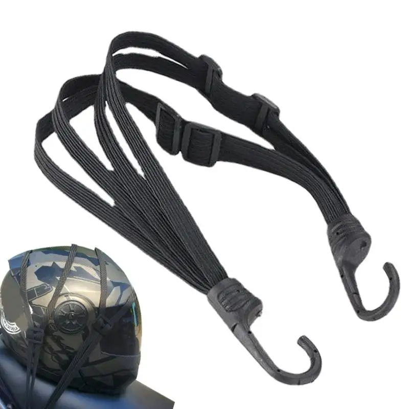 

Motorcycle Helmets Luggage Strap Motor Luggage Strap Helmets Gears Fixed Buckle Rope Helmets Bungee Rope With 2 Hooks
