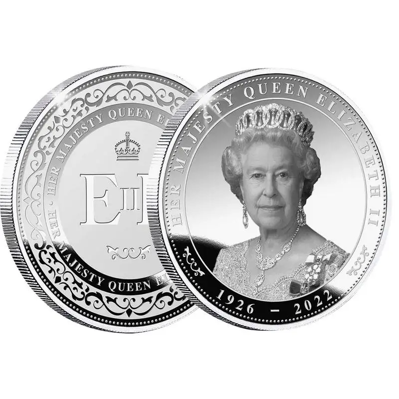 

Platinum Jubilee Commemorative Coin Her Majesty The Queen Silver Plated Metal Coin Queen Elizabeth II Badge Collectible Gift
