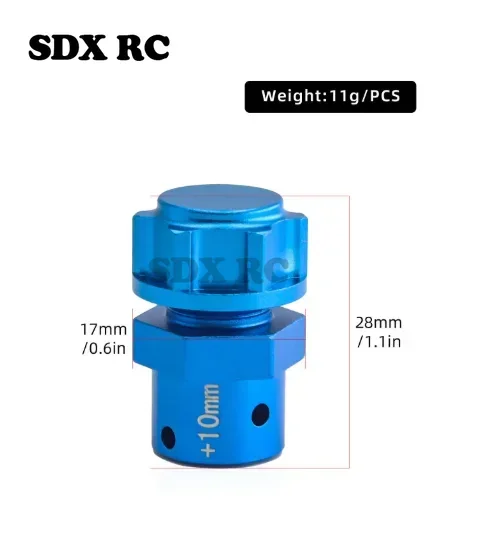 Металлический удлиненный шестигранный адаптер ступицы колеса 17 мм + 10/13 для Arrma 6S