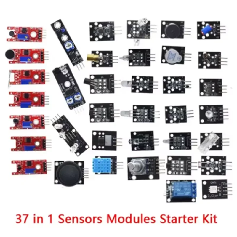 Фото Набор из 45 сенсорных модулей (16 видов) для Arduino Raspberry Pi, лучше, чем 37 в 1, с коробкой, DIY UNO R3 MEGA2560 №2